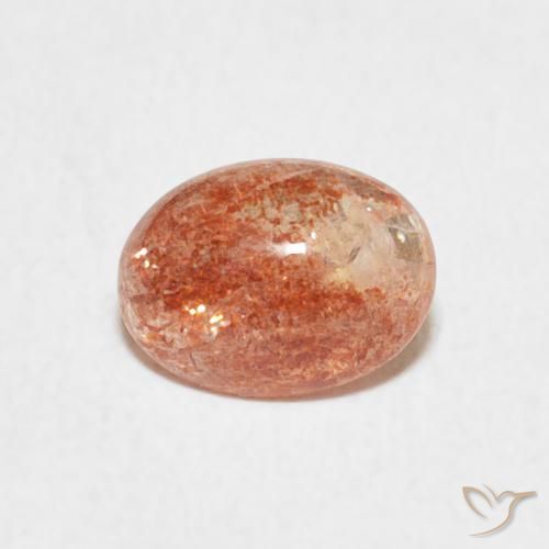 1.04ct طبيعي برتقالى متوسط حجر الشمس, بيضوي, نصف شفاف