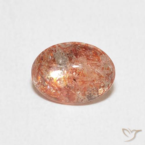 0.91ct طبيعي برتقالى الجريب فروت حجر الشمس, بيضوي, نصف شفاف
