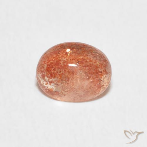 0.81ct طبيعي برتقالى الجريب فروت حجر الشمس, بيضوي, نصف شفاف