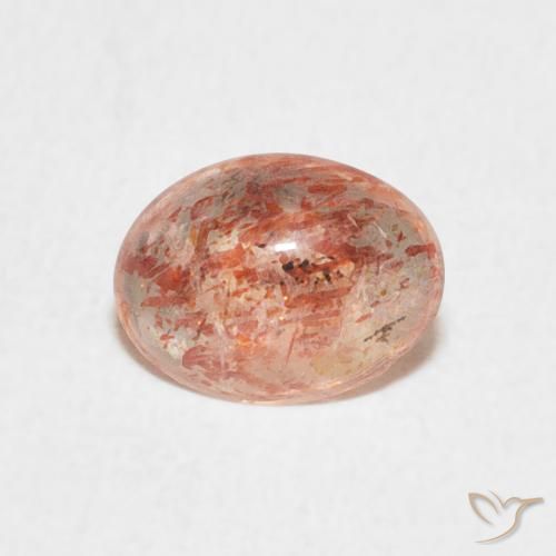 0.99ct طبيعي برتقالى دافئ حجر الشمس, بيضوي, نصف شفاف