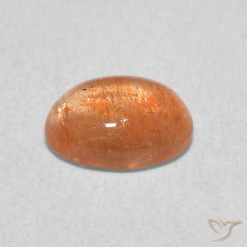 حجر الشمس Medium Light-Orange طبيعي، بيضوي، 1.26 قيراط، نصف شفاف