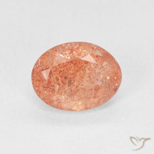 1.40ct طبيعي برتقالى الجريب فروت حجر الشمس, بيضوي, نصف شفاف