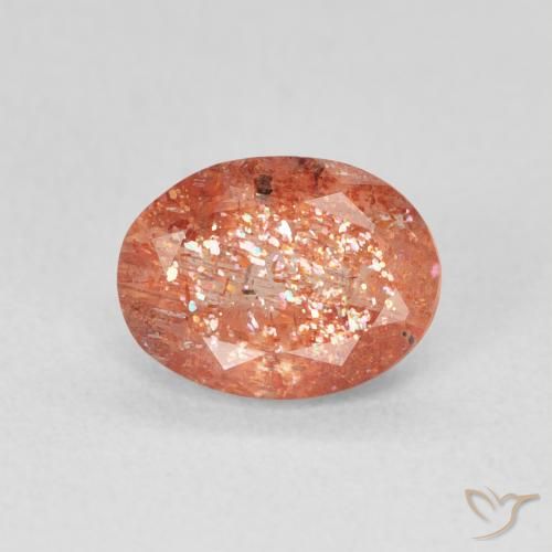 1.20ct طبيعي برتقالى الجريب فروت حجر الشمس, بيضوي, نصف شفاف