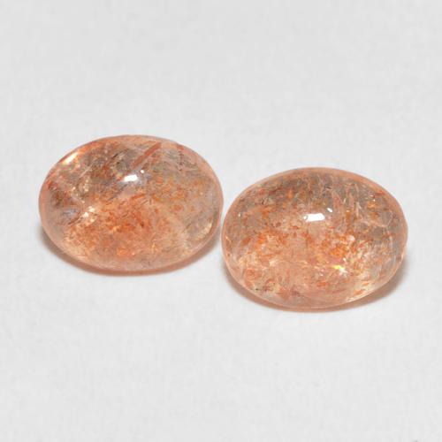 2.09ctw طبيعي Medium Light-Orange حجر الشمس, بيضوي, نصف شفاف