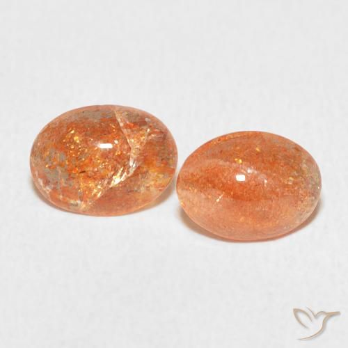 1.88ctw طبيعي Medium Light-Orange حجر الشمس, بيضوي, نصف شفاف
