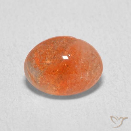 1.18ct طبيعي برتقالى غامق حجر الشمس, بيضوي, نصف شفاف, Photo A