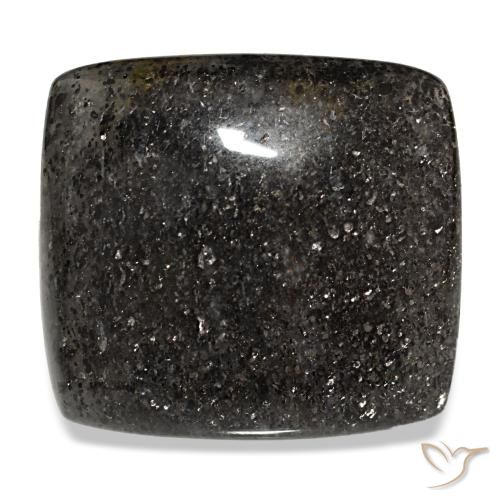 38.66ct أسود حجر الشمس, وسادة, نصف شفاف