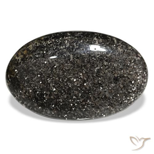 33.38ct أسود حجر الشمس, بيضاوي, نصف شفاف