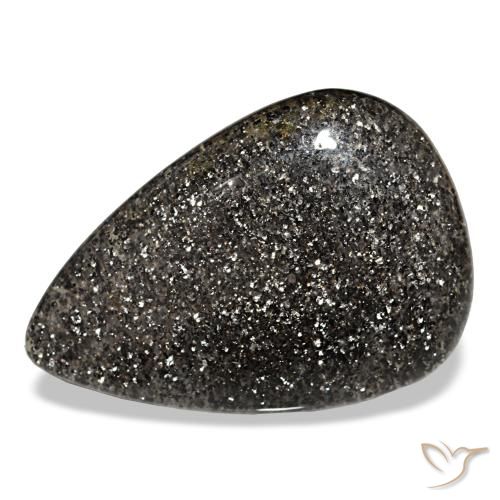23.50ct أسود حجر الشمس, شكل الكمثرى, نصف شفاف