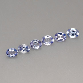 أحجار تنزانيت أزرق بنفسجى طبيعية، قصة بيضاوى، قليلا جدا، وزنها  قيراط