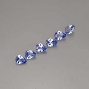 أحجار تنزانيت أزرق بنفسجى طبيعية، شكل الكمثرى، قليلا جدا، وزنها  قيراط