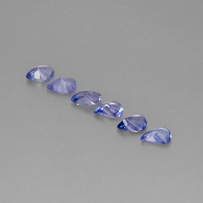 تنزانيت طبيعي بلون أزرق بنفسجي، وزن ‎‎ قيراط، شكل شكل الكمثرى، مقاس ‎5.1x4‎ مم