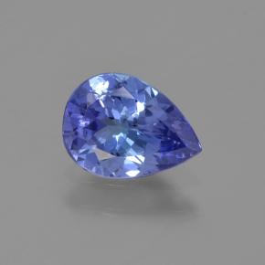 تنزانيت طبيعي بلون Blue ، وزن ‎0.88‎ قيراط، شكل شكل الكمثرى، مقاس ‎7.9x5.8‎ مم