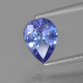 تنزانيت طبيعي بلون Blue ، وزن ‎0.88‎ قيراط، شكل شكل الكمثرى، مقاس ‎7.9x5.8‎ مم