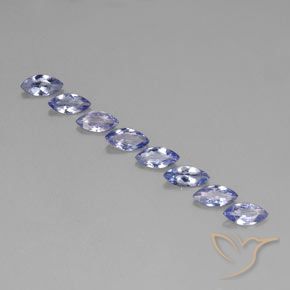 أحجار تنزانيت أزرق بحرى متوسك طبيعية، ماركيز، VVS-VS، وزنها 2.31 قيراط