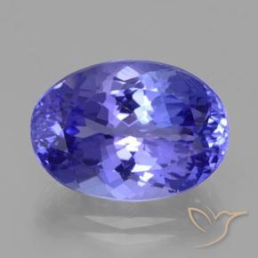 10.52ct طبيعي أزرق بنفسجى كثيف تنزانيت, بيضوي, VVS