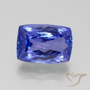 7.06ct طبيعي أزرق بنفسجى تنزانيت, وسادة, قليلا جدا