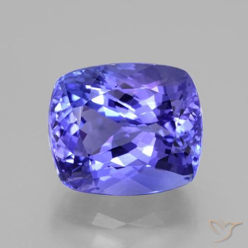 7.98ct طبيعي أزرق بنفسجى كثيف تنزانيت, وسادة, VVS-VS