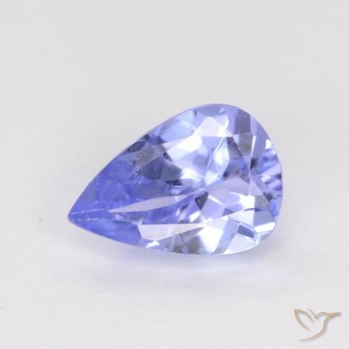 0.47ct طبيعي أزرق بنفسجى تنزانيت, شكل الكمثرى, قليلا جدا