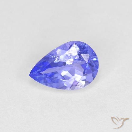 0.48ct طبيعي أزرق متوسط تنزانيت, شكل الكمثرى, قليلا جدا