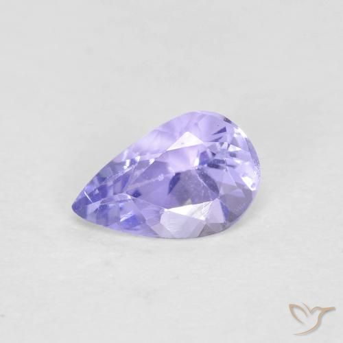 0.44ct طبيعي أزرق فاتح تنزانيت, شكل الكمثرى, VVS-VS
