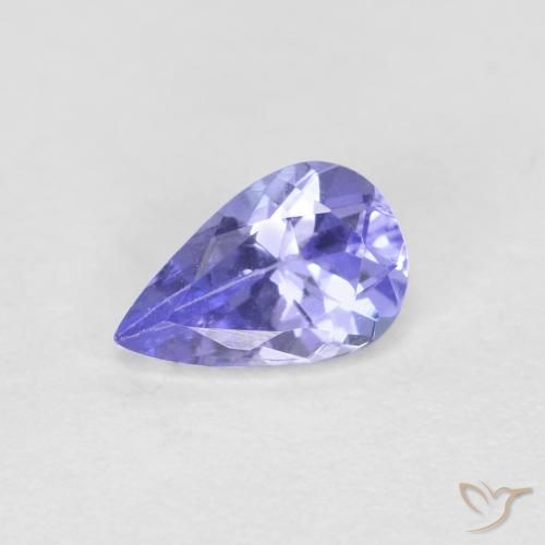 0.41ct طبيعي أزرق فاتح تنزانيت, شكل الكمثرى, VVS-VS