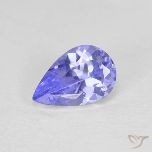 0.47ct طبيعي أزرق بنفسجى تنزانيت, شكل الكمثرى, VVS-VS