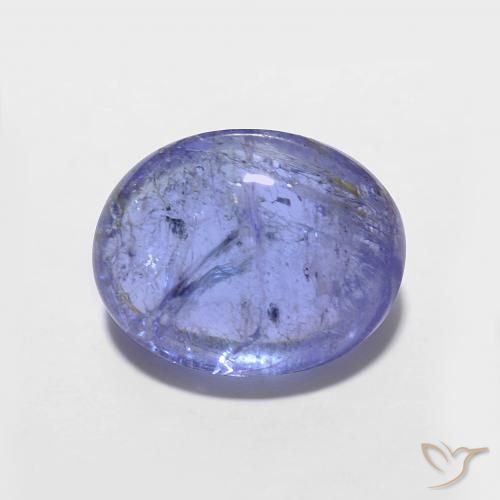3.69ct طبيعي أزرق بنفسجى كثيف تنزانيت, بيضوي, شفاف