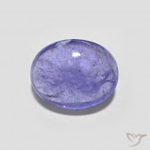 2.41ct طبيعي بنفسجى لامع تنزانيت, بيضوي, شفاف