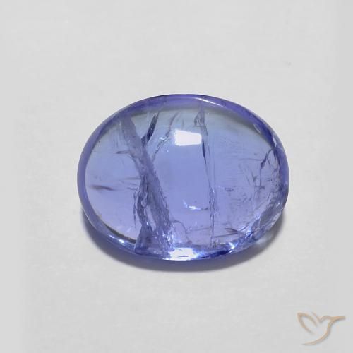 3.02ct طبيعي أزرق بنفسجى كثيف تنزانيت, بيضوي, شفاف