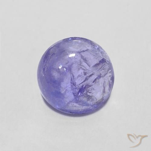 1.43ct طبيعي بنفسجى لامع تنزانيت, دائري, شفاف