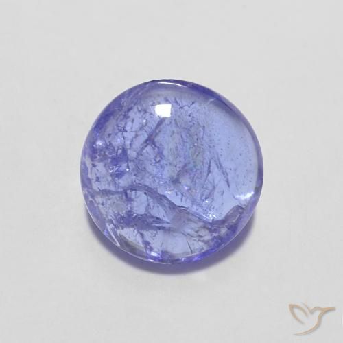 1.47ct طبيعي أزرق بنفسجى كثيف تنزانيت, دائري, شفاف