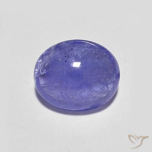 2.19ct طبيعي البنفسجي تنزانيت, بيضوي, نصف شفاف
