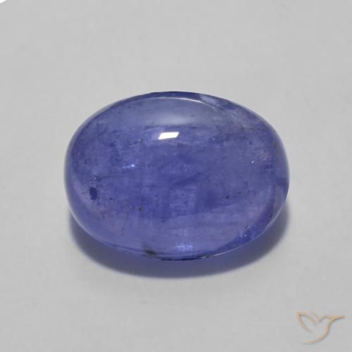 2.60ct طبيعي أزرق بنفسجى تنزانيت, بيضوي, نصف شفاف
