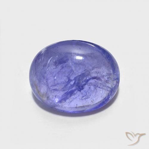 3.43ct طبيعي أزرق بنفسجى كثيف تنزانيت, بيضوي, شفاف