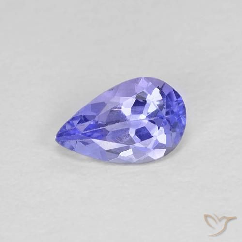 0.37ct طبيعي أزرق كهربائى تنزانيت, شكل الكمثرى, VVS
