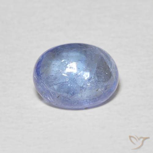 1.63ct طبيعي أزرق بحرى فاتح تنزانيت, بيضوي, شفاف