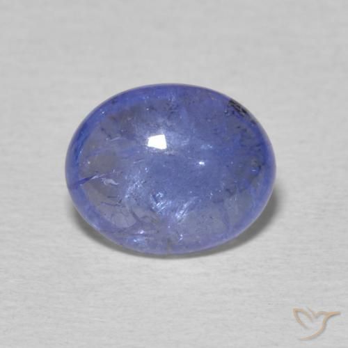 2.01ct طبيعي أزرق بنفسجى كثيف تنزانيت, بيضوي, شفاف