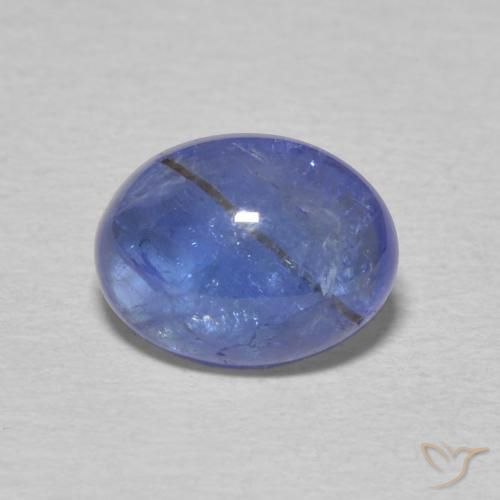 2.08ct طبيعي أزرق أرجوانى غامق تنزانيت, بيضوي, شفاف