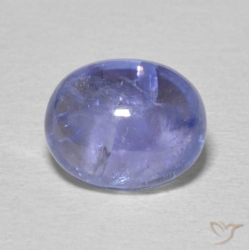 3.78ct طبيعي أزرق بنفسجى تنزانيت, بيضوي, شفاف