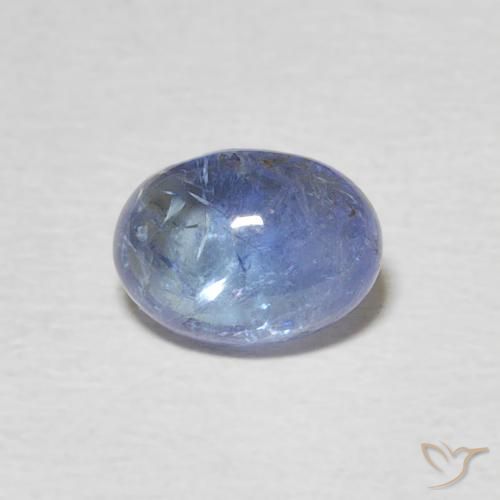 1.54ct طبيعي أزرق بنفسجى فاتح تنزانيت, بيضوي, شفاف
