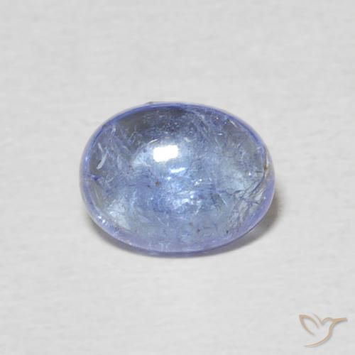 1.53ct طبيعي أزرق أرجوانى فاتح تنزانيت, بيضوي, شفاف