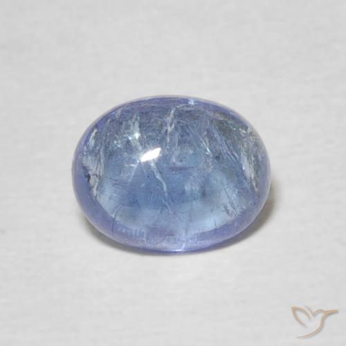 1.65ct طبيعي أزرق بنفسجى فاتح تنزانيت, بيضوي, شفاف