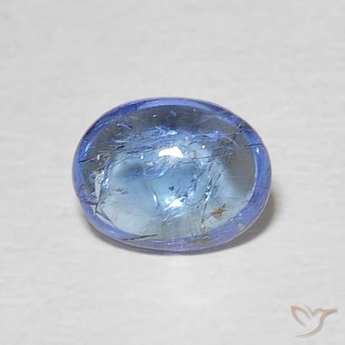 1.33ct طبيعي أزرق بنفسجى فاتح تنزانيت, بيضوي, شفاف