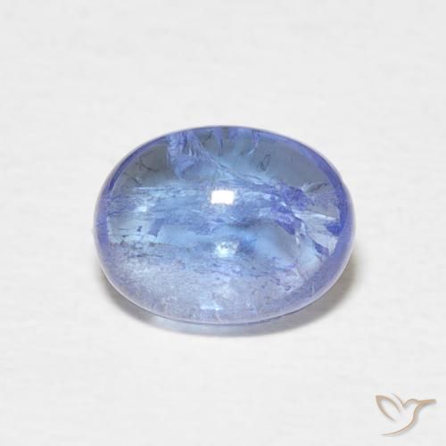1.63ct طبيعي أزرق فاتح تنزانيت, بيضوي, شفاف