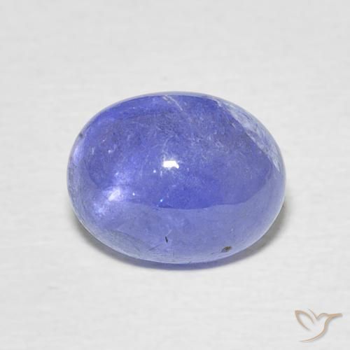 2.49ct طبيعي أزرق بنفسجى كثيف تنزانيت, بيضوي, نصف شفاف