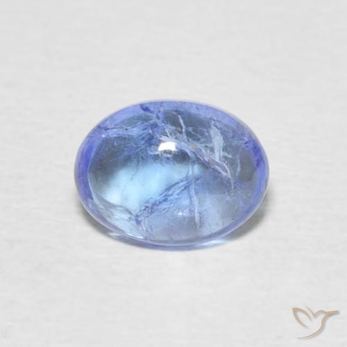 1.65ct طبيعي أزرق فاتح تنزانيت, بيضوي, شفاف