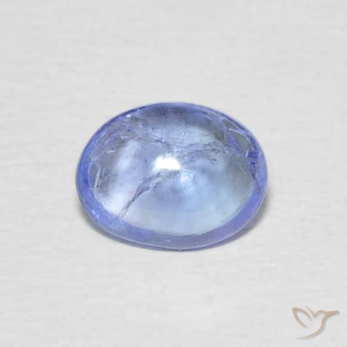 1.39ct طبيعي أزرق أرجوانى فاتح تنزانيت, بيضوي, شفاف