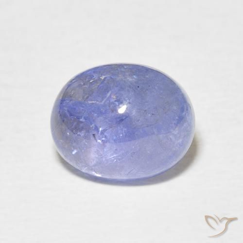 4.13ct طبيعي أزرق بنفسجى تنزانيت, بيضوي, نصف شفاف