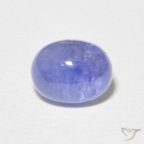 3.21ct طبيعي أزرق بنفسجى كثيف تنزانيت, بيضوي, نصف شفاف